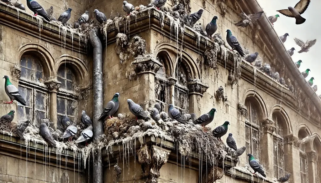 daños que causan las palomas