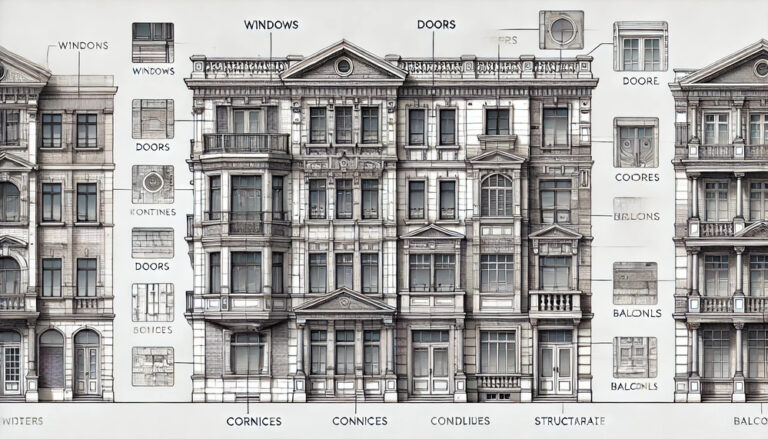 Partes de una fachada de un edificio: guía completa