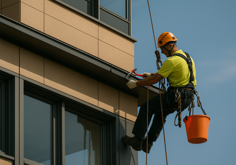 limpieza de canalones en altura