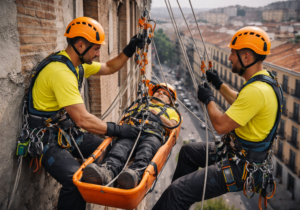 sistemas de evacuación en trabajos verticales