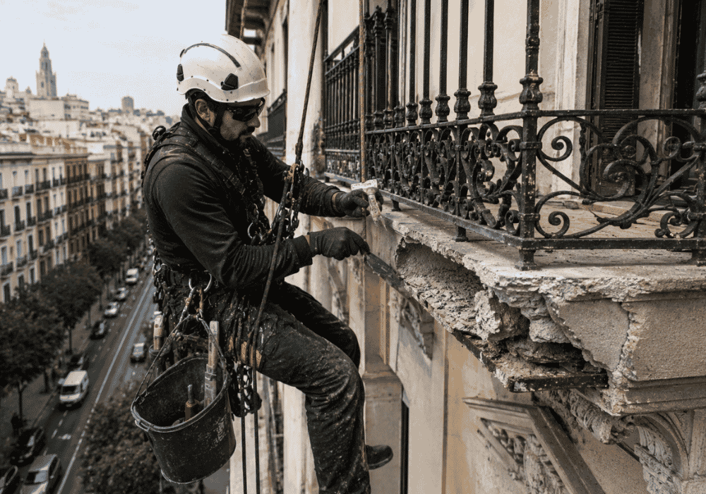 reparación de balcones en altura