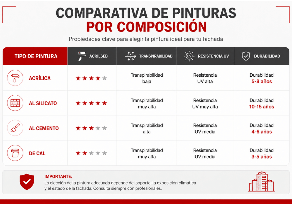Tipos de pintura para fachadas y cómo elegir la adecuada