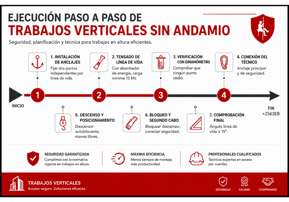 Trabajos verticales sin andamio