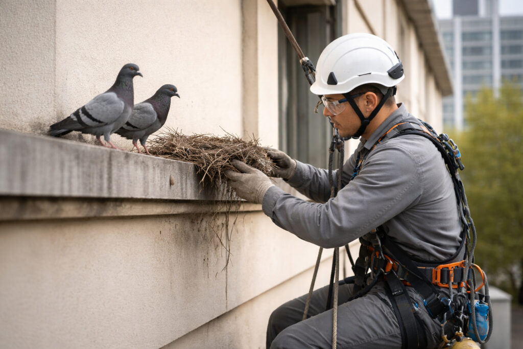 eliminar nidos de palomas